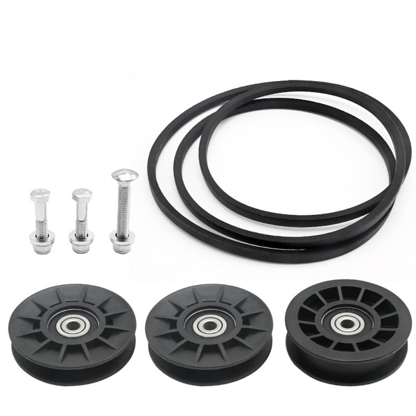 Anxingo 2 Pack 532194326 Idler Pulley with Pulley Belt, Replacement for Craftsman 194326 194327, Replacement for Husqvarna yth22v46 yth20k46 lgt2654 yth2348 yth1542xp Ride Mowers Replace 532194327-1765818484