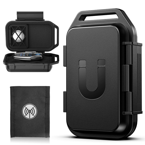 PakWizz Magnetic Key Box, Magnetic Key Holder Under Car, Hide a Key Magnetic Car, Waterproof & Dustproof Magnetic Key Hider Outdoor, Magnet Storage Box-1765818590