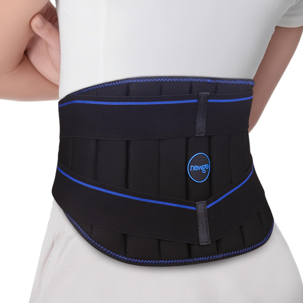 Long Coldness Ice Pack for Lower Back Pain Relief - 2 Hours Long-Lasting Cold Therapy - Flexible Back Wrap for Lumbar, Sciatica, Herniated Disc, Reusable Cold Ice Pack with Adjustable Straps