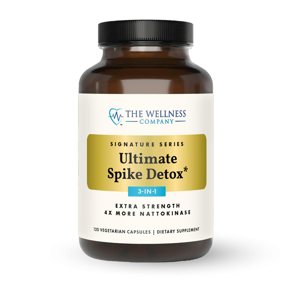 The Wellness Company Ultimate Spike Detox – Dr. McCullough Designed - 3-in-1 Nattokinase, Turmeric, & Bromelain Extra Strength | 120ct (1 Month Supply)