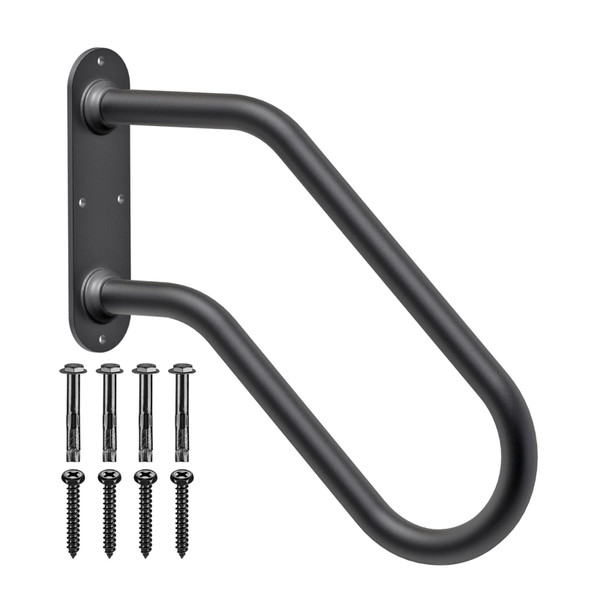 SELEWARE Heavy Duty Wall Mount Handrails for Outdoor Steps, Non-Slip Stair Grab Bars, U-Shaped Safety Railings for Porch, Garage, Garden, Indoor/Outdoor Use