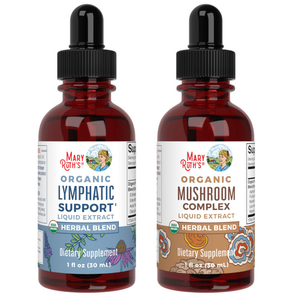 MaryRuth's Lymphatic Support Drops & Organic Mushroom Complex | USDA Organic, Clean Label Project Verified® | Vegan, Non-GMO, Sugar-Free | Immune Support, Focus & Overall Health