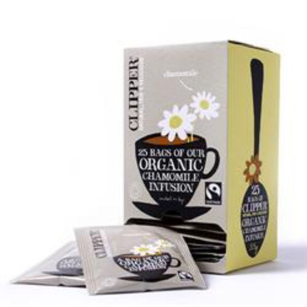 Organic Fairtrade Chamomile Infusion - 25 Envelopes by Clipper Tea