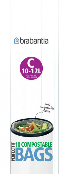 Brabantia 419782 Bin Liners 10/12 Liter, Compostable