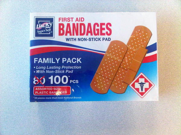 Lucky Super Soft First Aid Bandages, 100 Count