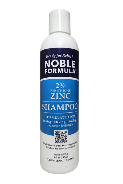 Noble Formula Shampoo with 2% Pyrithione Zinc (ZnP), 8 oz