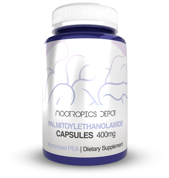 Nootropics Depot Palmitoylethanolamide Capsules | Pea | 400mg Pills | 60 Count | Supports Discomfort Relief | Promotes Healthy Joint Function