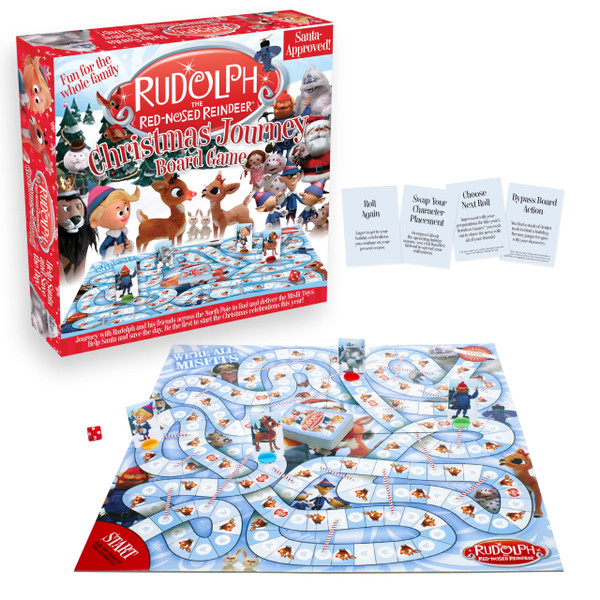 AQUARIUS Rudolph The Red-Nosed Reindeer Board Game - Fun Family Christmas Gift for Kids and Adults - Officially Licensed Rudolph Merchandise & Collectibles