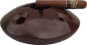 Large 8 Inch Commercial Quality Melamine Windproof Ashtray - Chocolate