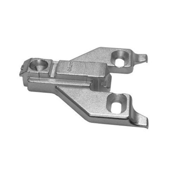 Blum 175L6600.22x4S 0 mm Die Cast Screw on Face Frame Mounting Plate, Nickel Finish (Pack of 4)