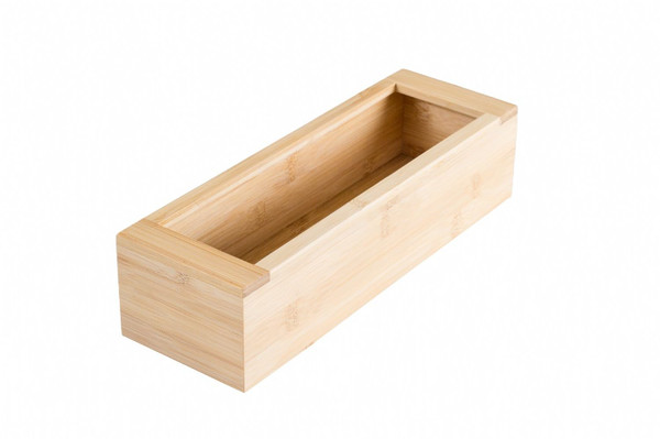 Lipper International Bamboo Storage Bag Organizer Holder and Dispenser for Kitchen Drawer or Countertop, Gallon Size