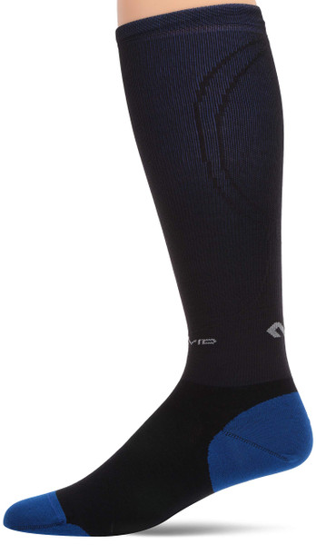 McDavid Elite Compression Recovery Socks, Black/Alt Blue, X-Large