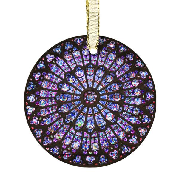 Notre Dame Stained Glass Window Ornament - Beautiful Catholic Suncatcher for Kitchen Windows - Décor for Home & Sunlit Spaces Notre Dame Stained Glass Window Ornament - Beautiful Catholic Suncatcher for Kitchen Windows - Décor for Home & Sunlit Spaces