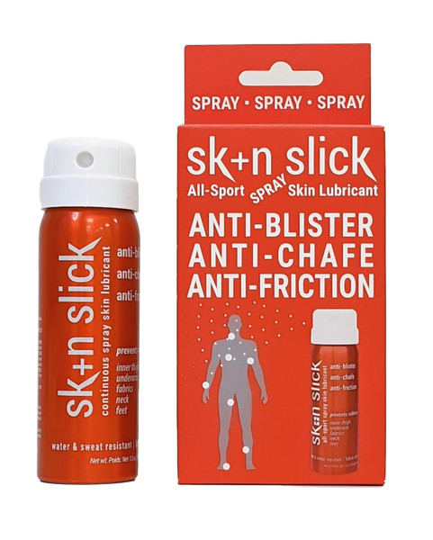 Skin Slick Anti-Chafe and Blister Continuous Spray Skin Lubricant Body Friction Protection for Men and Women