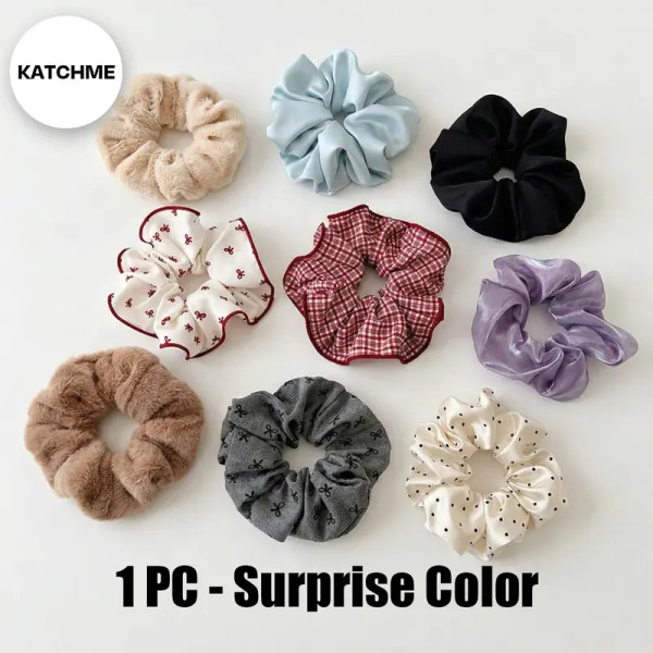 KatchMe Gift: Elegant Satin Scrunchie (Surprise Color) 1 PCS, Elastic Hair Tube for Women, Gentle on Hair, Hair Accessories #BlackFriday#