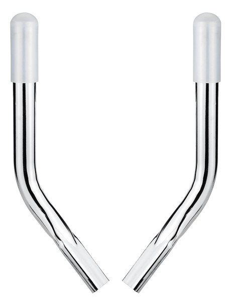 Mellbree 2Pcs Wheelchair Brake Extenders, 5 Inch, Silver, Curved Metal Version, Fits Outward-facing Brakes, Maintains Narrow Width