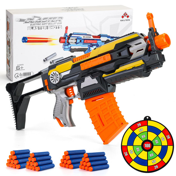 Automatic Toy Gun, Electric Toy Foam Blasters & Guns with 40 Bullets, Kids Toys for 6 7 8 9+ Year Old Boys, Cool Great Birthday Gift for Kids, Teens & Adults