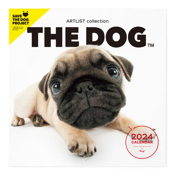 [ArtlistCollectionTHE DOG] Wall Calendar ≪Pug≫ 2024