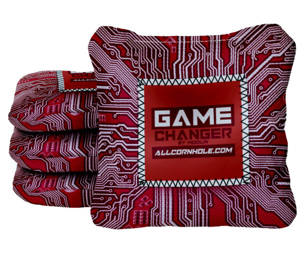 Allcornhole.com Gamechanger Cornhole Bags | Patented Technology | ACL Pro Approved | Set of 4 (Red)