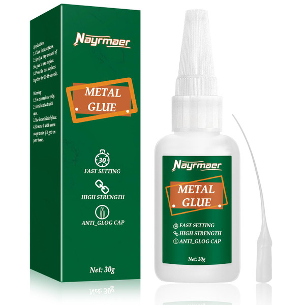 Metal Glue, 30g Super Glue for Metal, Metal to Metal Glue for Bonding Metal and Other Materials, Super Instant Glue for Metal, Glass, Plastic, Acrylic, Ceramic