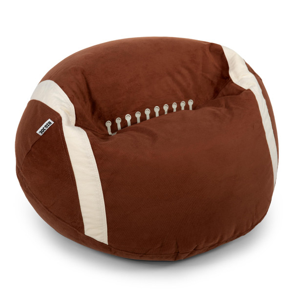 Big Joe Sports Ball Child-Sized Bean Bag Chair for Kids, Football Plush, Ultra-Soft Lightweight Polyester Blend, 2.5 Foot Refillable