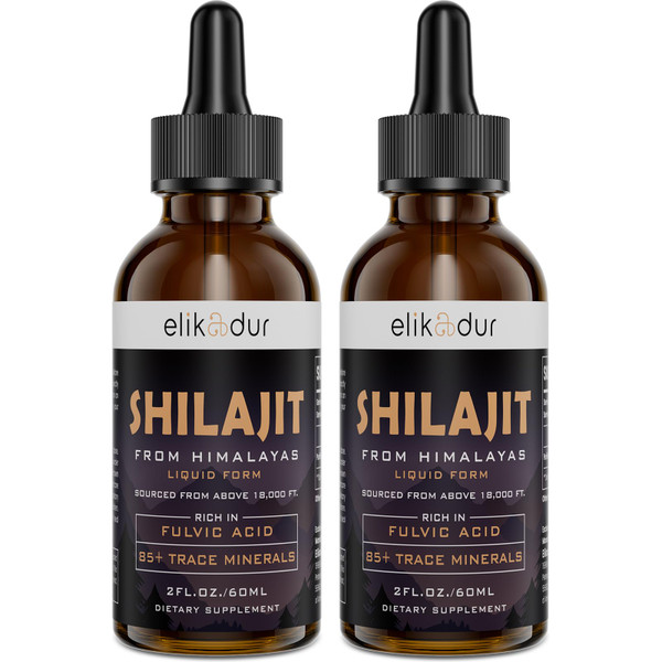 Shilajit Resin Organic Liquid Supplement, Shilajit Himalayan Organic, Liquid Vitamins for Women and Men, 85+ Trace Minerals, Alternative to Resin & Capsules, Energy & Immune Function, Vegan, 120 ml