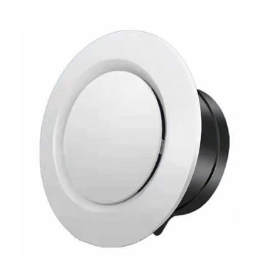 Allvent 3 inch ABS Adjustable Air Vent White Round Soffit Exhaust Vent ...