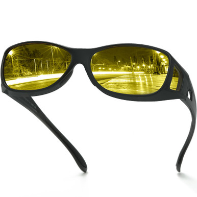 DUCO Night Vision Driving Glasses Fit Over Glasses for Men and Women HD ...
