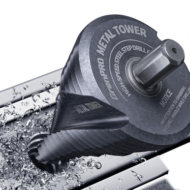 Large Step Bit GRENPRO Step Drill Bit for Metal Set, 1/4