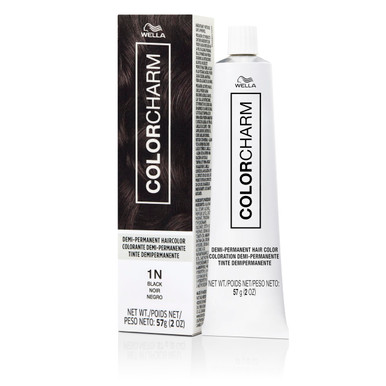 COLORCHARM Demi Permanent Hair Color, 1N Black, Gloss, Refresh & Tone ...