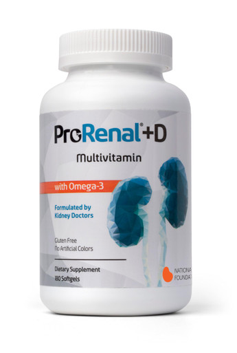 Prorenal ProRenal+D with Omega-3 Fish Oil Kidney Multivitamin 90-Day Supply