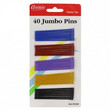 ANNIE RUBBER TIPS 40 JUMBO PINS BETTER TOOLS ASSORT COLOR 2 3/4''
