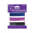 GLITTER PONYTAILS VIOLET 3-PACK