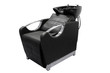 LAVA CABEZAS DE PORCELANA CON SILLA RECLINABLE NEGRA