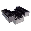 MALETA PARA ORGANIZAR MAQUILLAJES PORTABLE COLOR PLATA