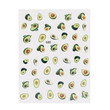 CALCOMANIA DE LAS UÑAS CON DISEÑO DE AGUACATE