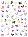 CALCOMANIA PARA LAS UÑAS CON DISEÑO DE MARIPOSA