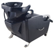 LAVA CABEZAS DE PORCELANA CON SILLA RECLINABLE NEGRA