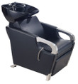 LAVA CABEZAS DE PORCELANA CON SILLA RECLINABLE NEGRA