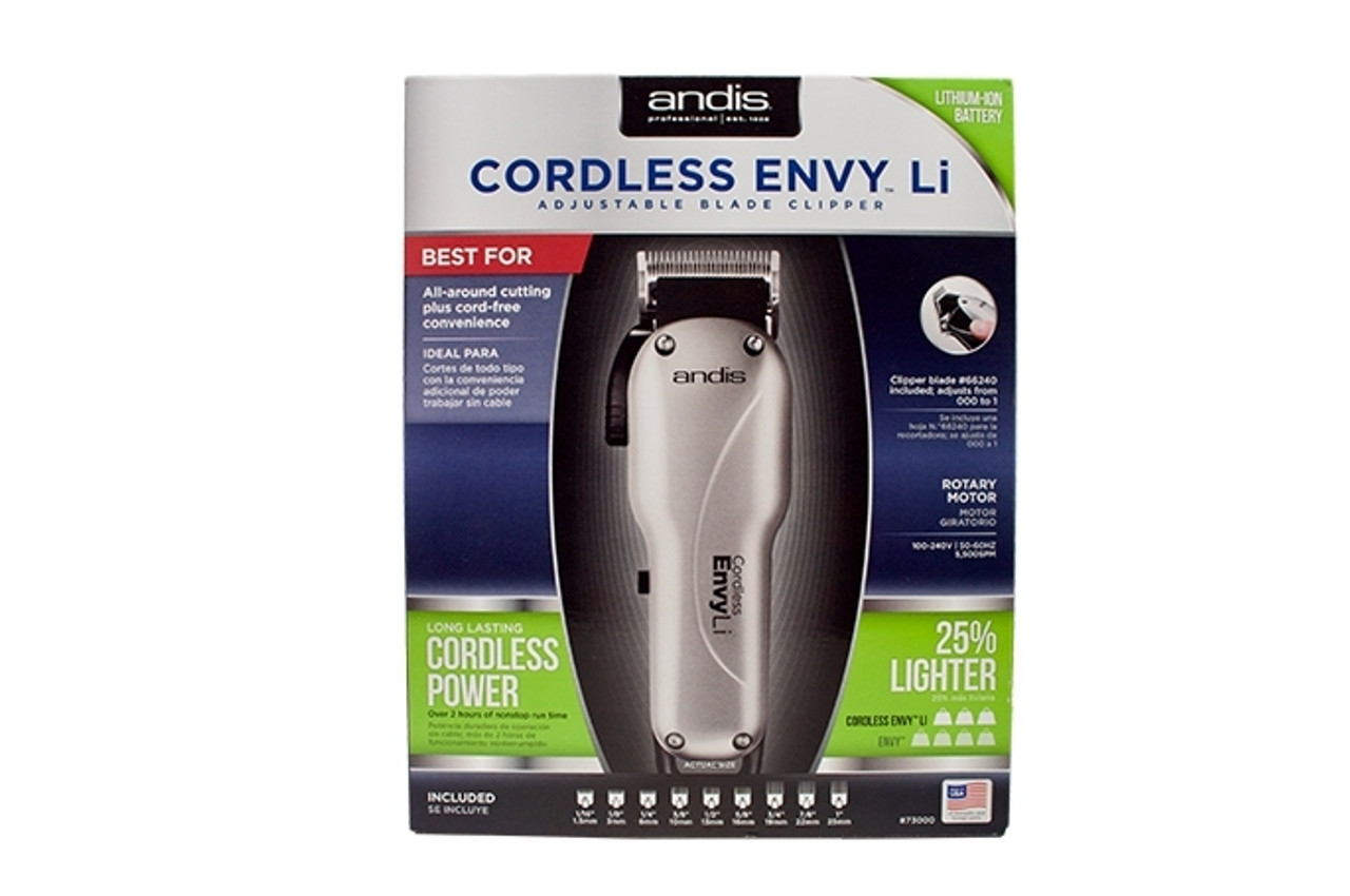 andis CORDLESS ENVY Li フェードカット必需品❗️ ANDIS Cordless Envy Li Adjustable Blade Clipper (Silver