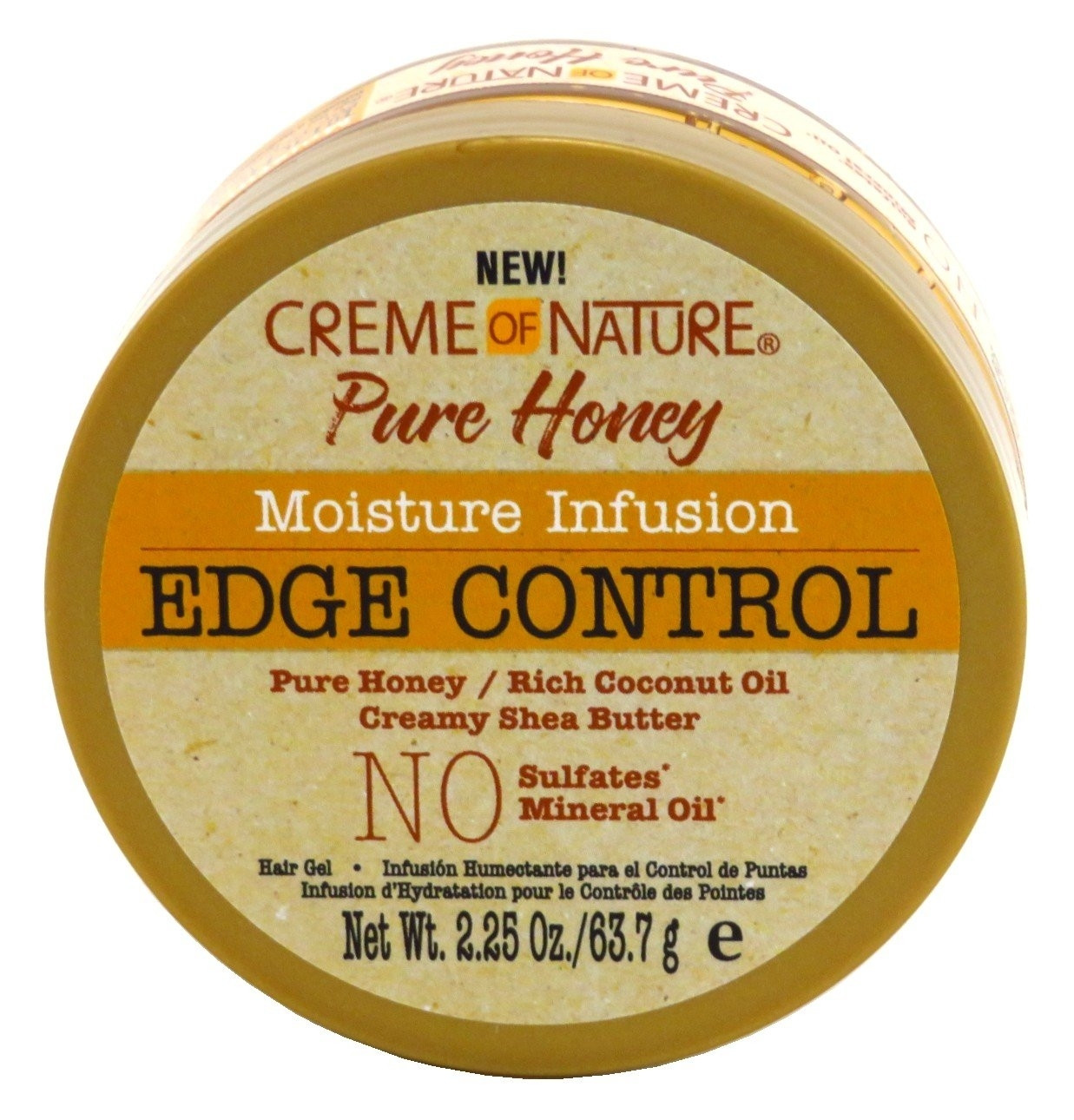 CREME OF NATURE PURE HONEY MOISTURE INFUSION EDGE CONTROL FOR DRY DEHYDRATED HAIR 2.25 OZ