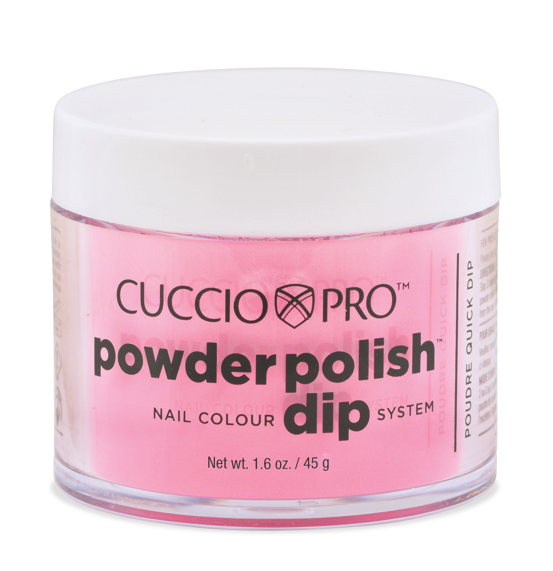 POWDER POLISH DIP NAIL COLOUR SYSTEM BRIGHT PINK W/ GOLD MICA 2 OZ.