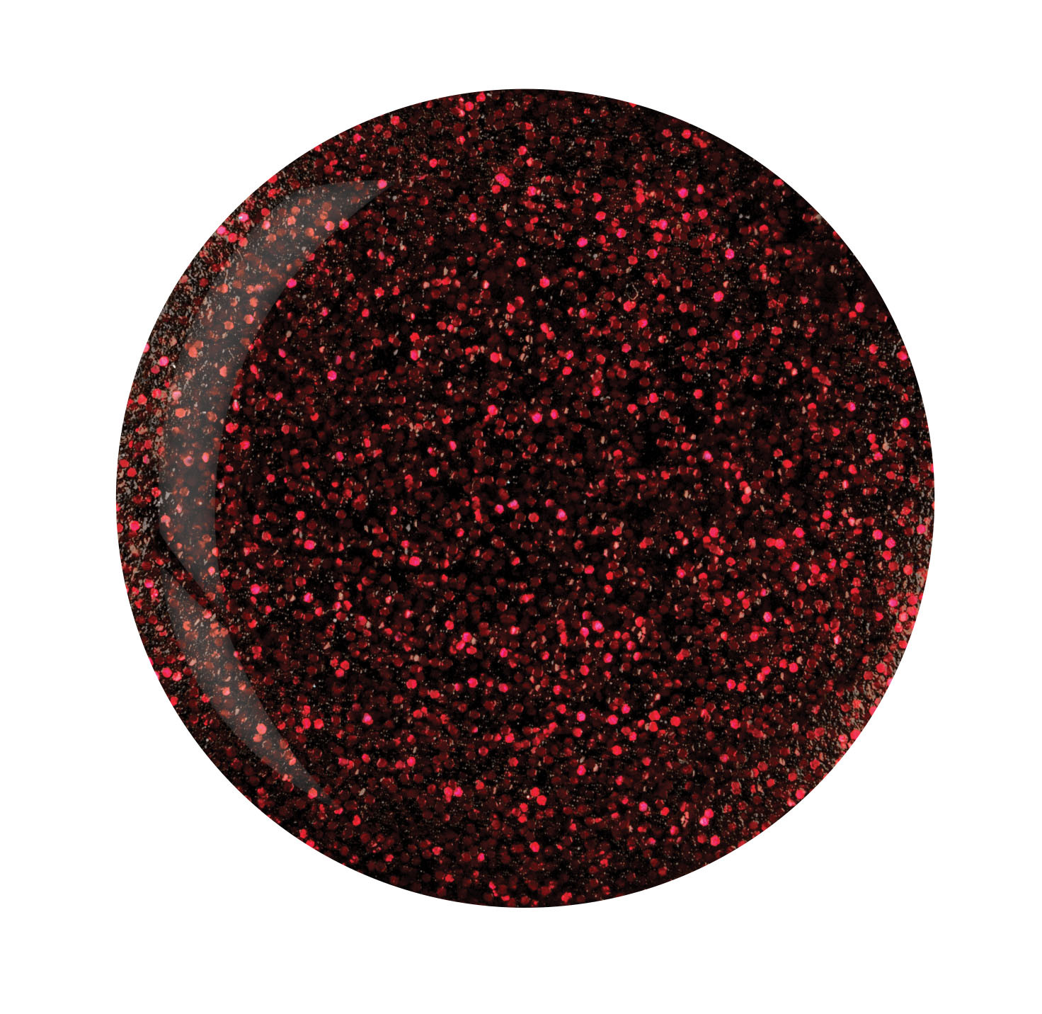 POWDER POLISH BLACK WITH RED GLITTER 1 OZ