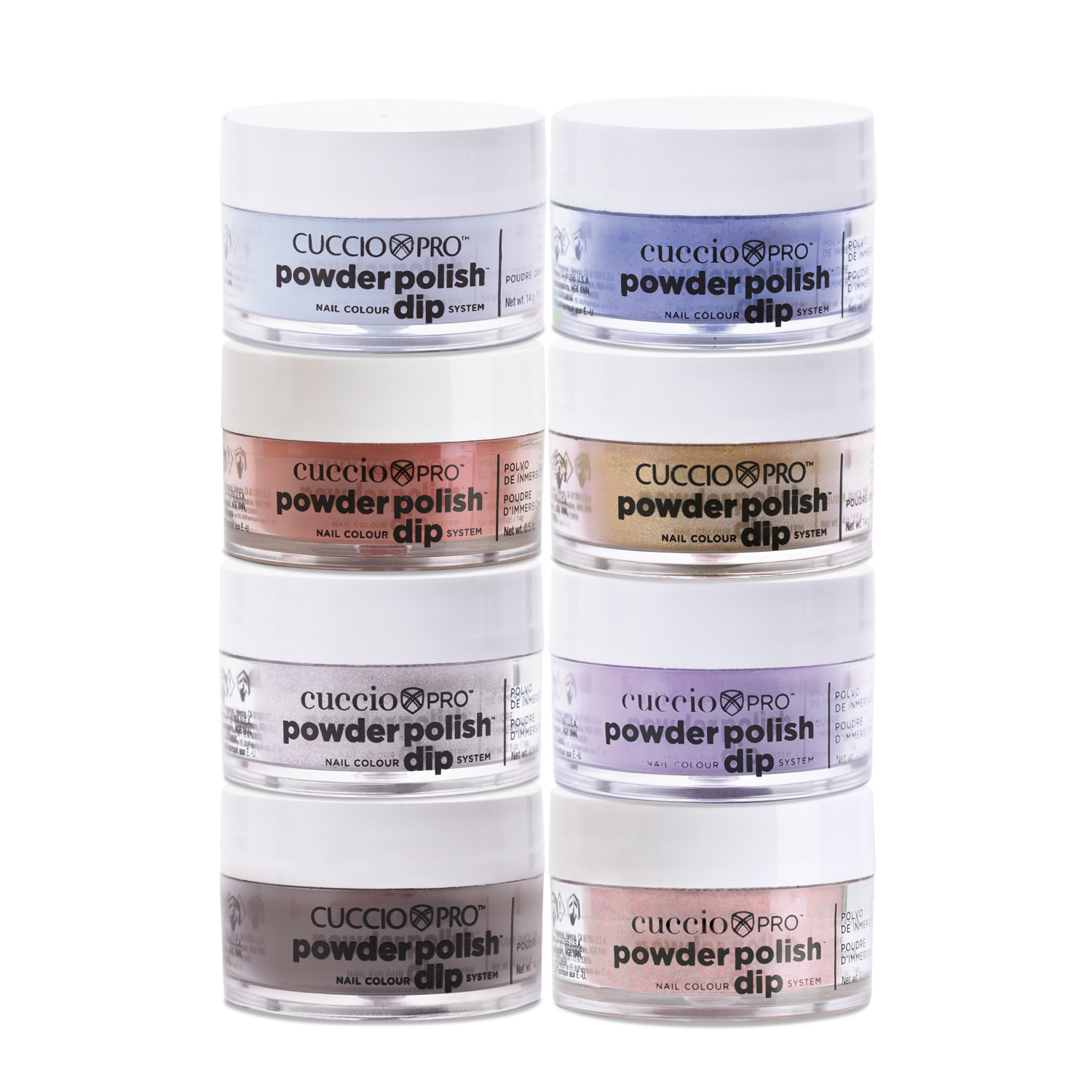 CUCCIO PRO URBAN NITES COLLECTION POWDER POLISH DIP TRENSETTING SHADES .5 OZ