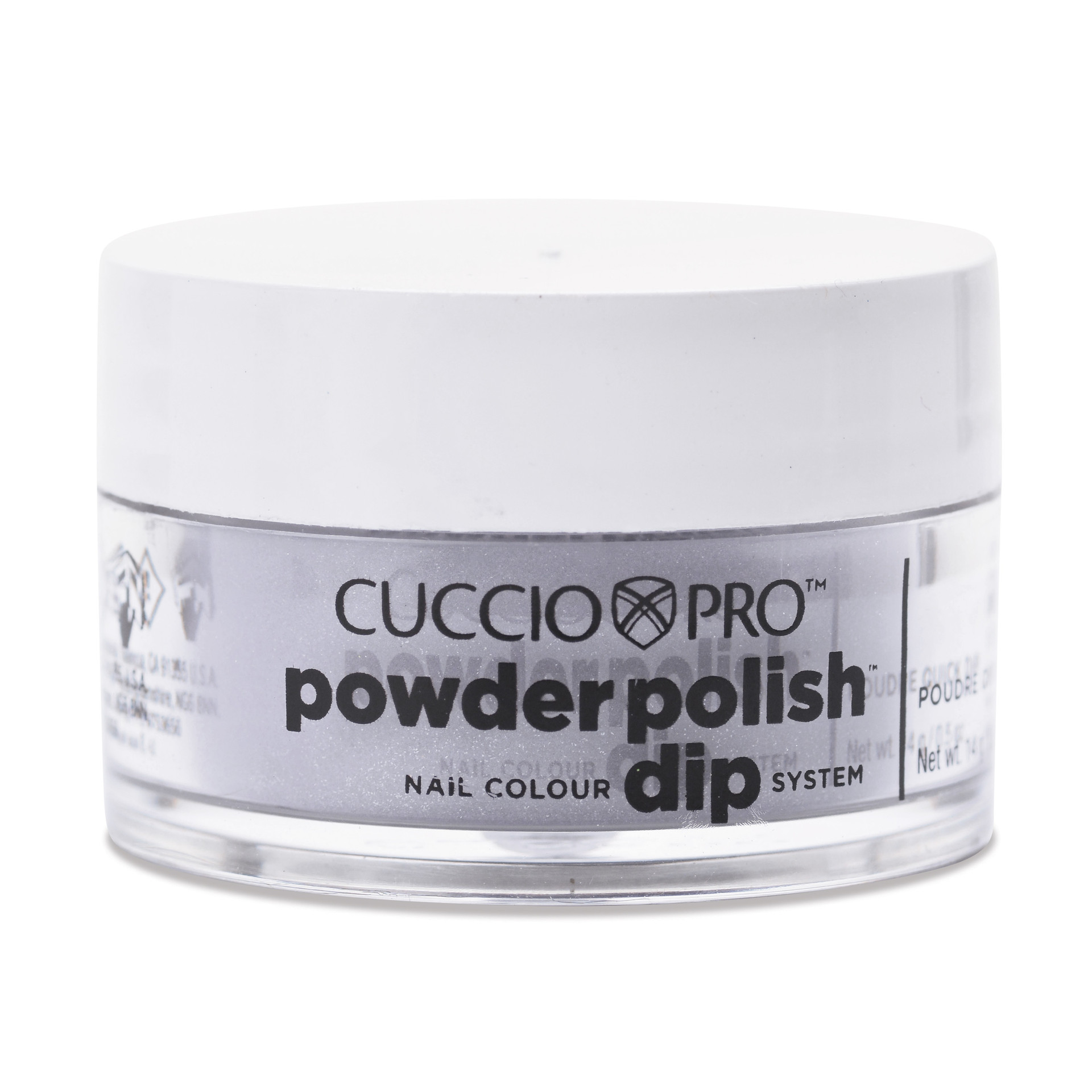 POWDER POLISH DIP NAIL COLOUR SYSTEM GREY W/ MICA1 OZ.
