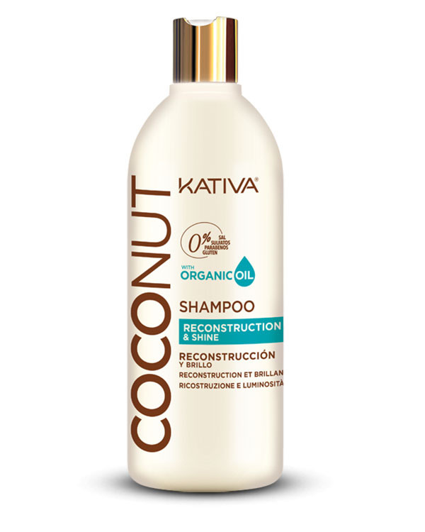 KATIVA COCONUT CHAMPÚ RECONSTRUCIÓN & BRILLO 18.5 FL OZ