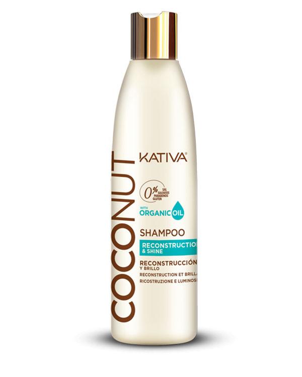 KATIVA COCONUT CHAMPÚ RECONSTRUCIÓN & BRILLO 12OZ