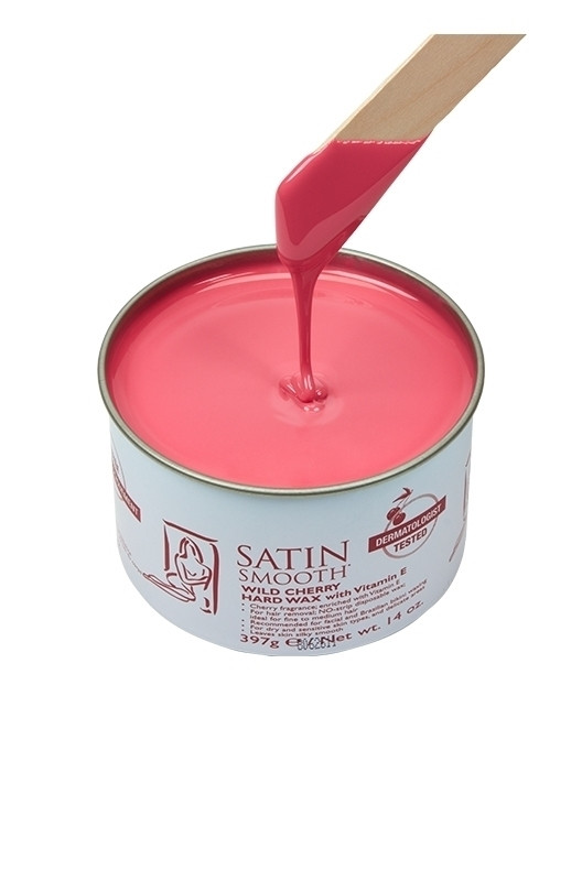 SATIN SMOOTH WILD CHERRY HARD WAX WITH VITAMIN E  14 OZ
