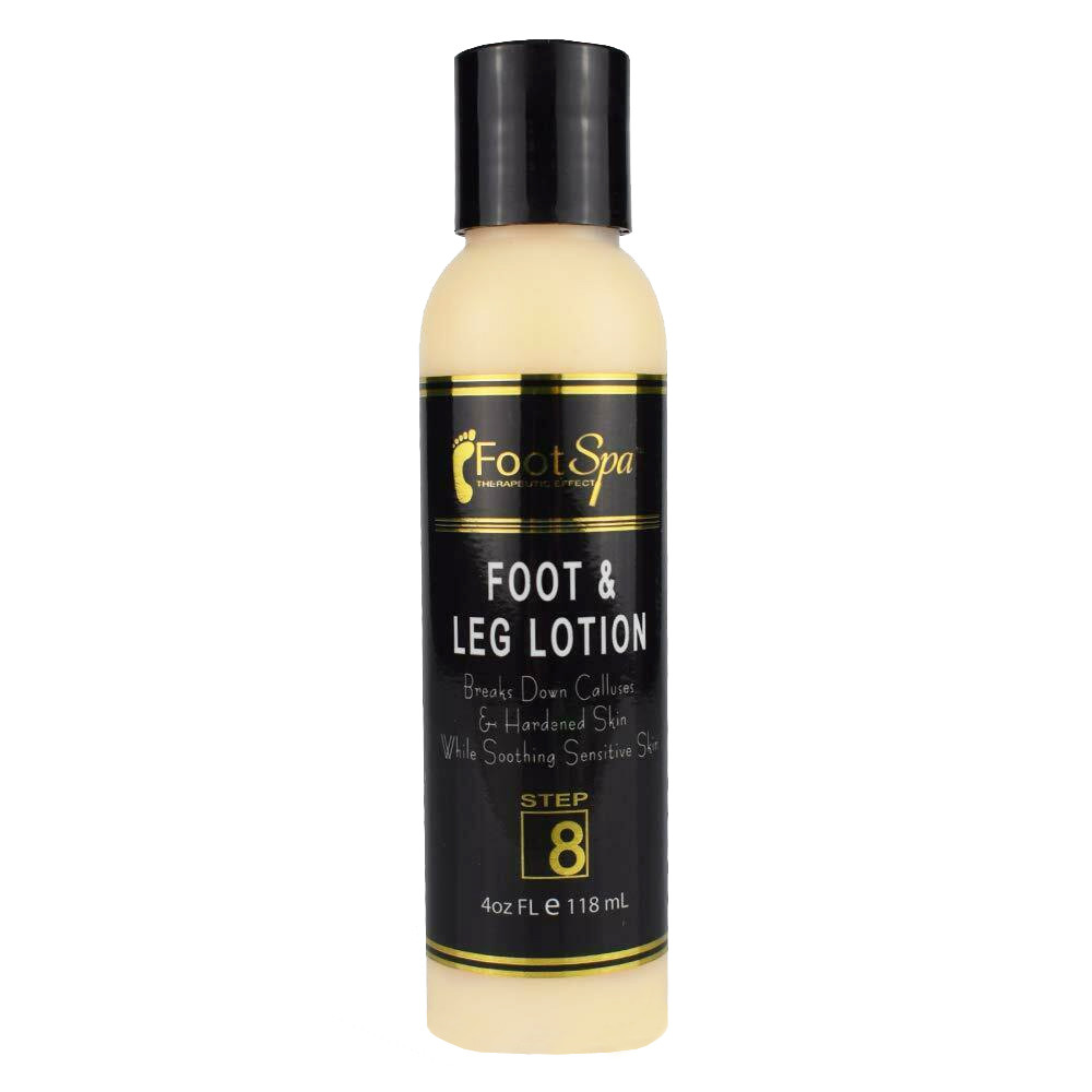 FOOT SPA FOOT & LEG LOTION BREAKS DOWN CALLUSES & HARDENED SKIN SEPT 8 PEACH 4 OZ