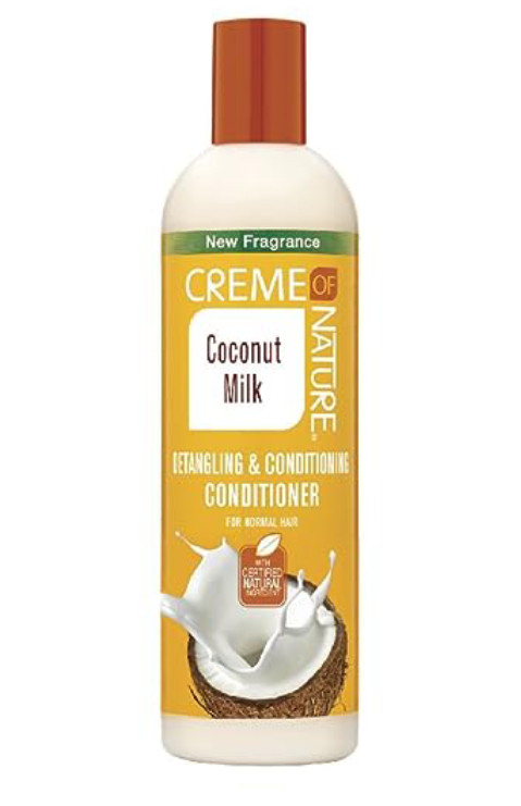 CREME OF NATURE DETANGLING & CONDITIONING LEAVE-IN CONDITIONER WITH ARGAN OIL COCONUT MILK 8.45 FL OZ